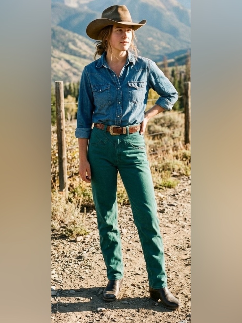 Vintage Rocky Mountain Clothing Co. western jeans 3/4